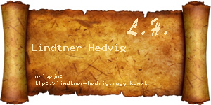 Lindtner Hedvig névjegykártya